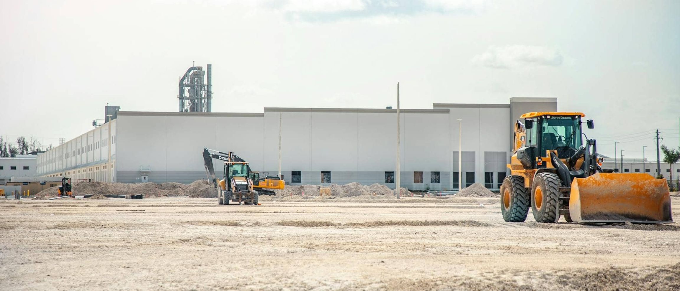 construction equipment at job site