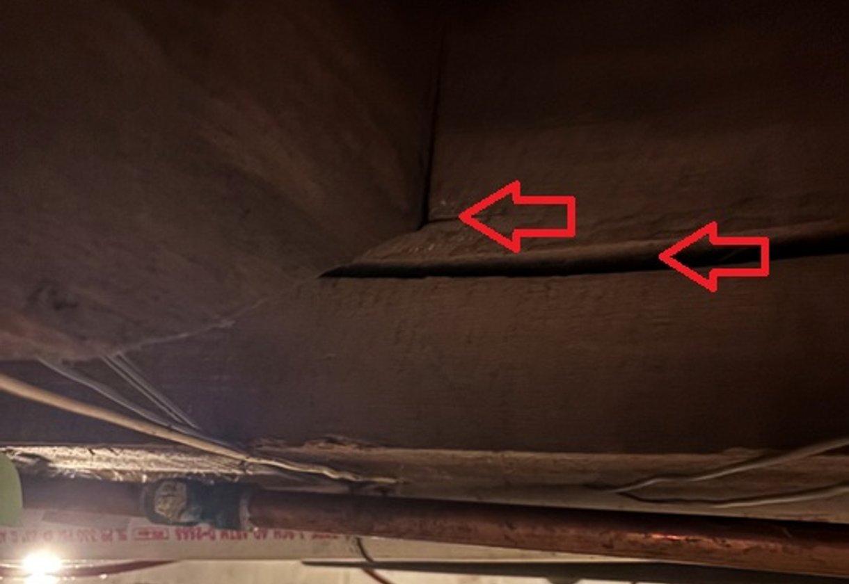 Basement beam structural inspection in Kirkville, NY