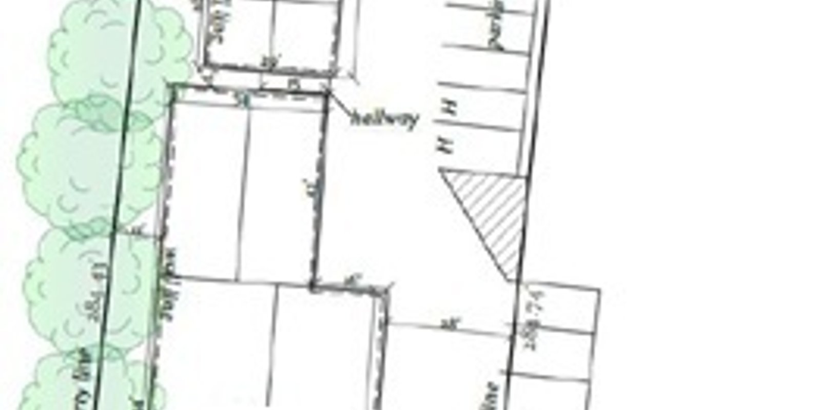 Site Plan for building in Sherrill, NY showing building footprint, on-site parking layout, additional parking, and circulation constraints that shaped the final design solution.